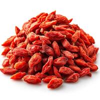 AI generated Goji berries on white isolated background - AI generated image photo