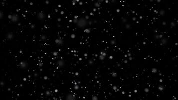 Dust particles floating in the air with dark background. 3d loop particles animation with bokeh video