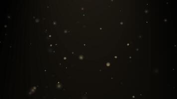 Flying dust particles on dark background. Floating particles loop animation video