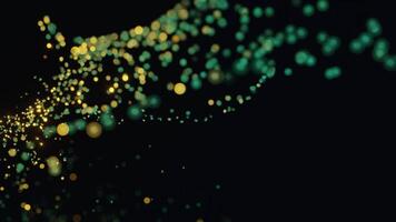 3d abstract particles with dark background in slow motion animation. beautiful abstract floating particles video