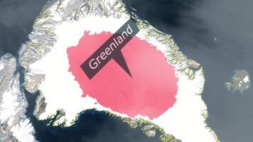 Greenland Map - Clouds Effect video