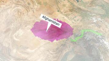 Afghanistan Map - Clouds Effect video