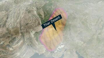 thar deserto carta geografica - nuvole effetto video