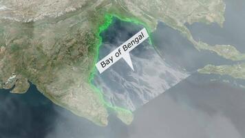 Bay of Bengal Map - Clouds Effect video