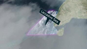 laccadive mer carte - des nuages effet video