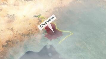 Cameroun carte - des nuages effet video