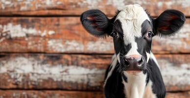 AI generated Cow on white isolated background, calf - AI generated image photo