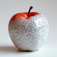 AI generated Ripe white apple on a white background - AI generated image photo