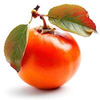 AI generated Persimmon on a white isolated background - AI generated image photo