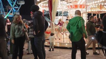 Cascais, Portugal - December 27, 2023. Christmas market in Portugal video