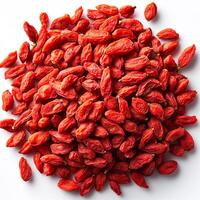 AI generated Goji berries on white isolated background - AI generated image photo