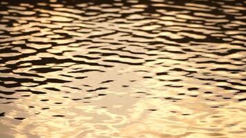 ondulations sur l'eau surface avec le réflexion de ciel et des nuages. des nuages dans bleu ciel réfléchir sur lac, mouvement de vague sur l'eau surface, blanc duveteux des nuages. vacances, vacances et récréatif concept. video