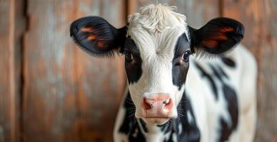 AI generated Cow on white isolated background, calf - AI generated image photo