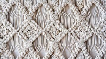 AI generated Handmade macrame pattern photo