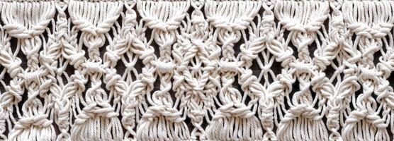 AI generated Handmade macrame pattern photo