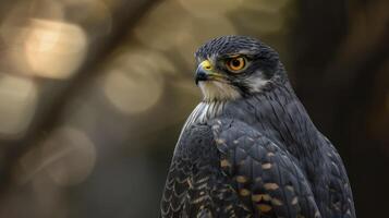 AI generated Graceful Predator, A Portrait of the Chinese Sparrowhawk in Its Natural Majesty photo