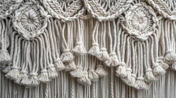 AI generated Handmade macrame pattern photo