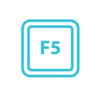 Refresh button F5 keyboard. From blue icon set. vector