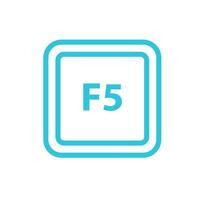 Refresh button F5 keyboard. From blue icon set. vector