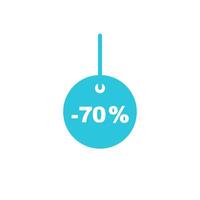 Blue discount tag icon. From blue icon set. vector