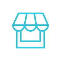 Market, Marketplace, shopping mall, icon. From blue icon set. vector