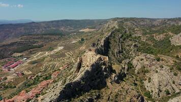 Aerial view of the Templar castle of Castellote video