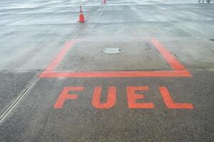place to fill up aviation fuel or aviation turbine fuel on the apron of Juanda International Airport, Surabaya photo