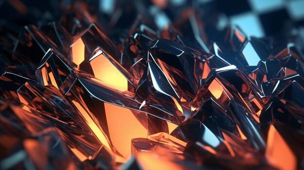 AI generated A dazzling array of sharp glass peaks in a dynamic abstract composition background photo