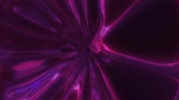 Purple energy tunnel frame with futuristic electric field particles and lines of high-tech energy. Abstract background. Video in high quality 4k, motion design