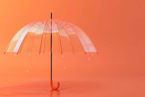 AI generated Raindrop and Umbrella in the concept of rainy weather and protection photo