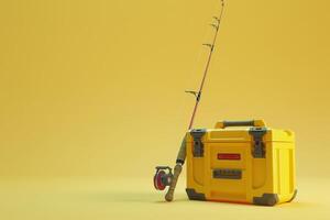 AI generated Fishing Rod and Tackle Box in the concept of angling and leisure photo