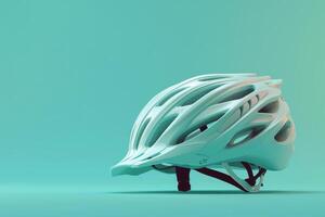 AI generated Cycling Helmet and Bicycle in the concept of biking and fitness photo