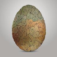 Doodles ornament easter egg background vector