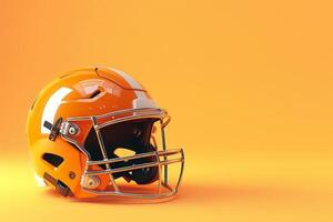 AI generated Helmet and Football in the concept of playing American football photo