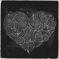 chalkboard vector heart