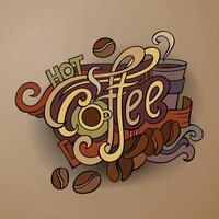 Vector coffee hand lettering