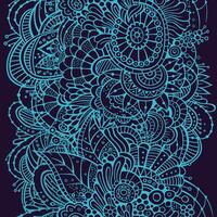 endless pattern with flowers. vector