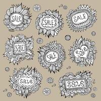 Set of Sale Nature vector Labels