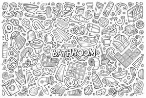 Vector et of Bathroom objects