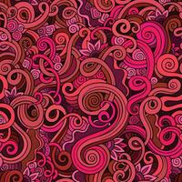 Decorative doodle nature ornamental curl seamless pattern vector