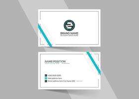 Professional business card template with white design vector