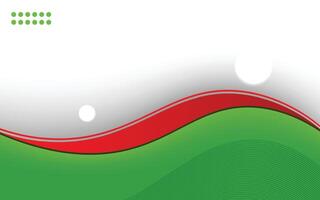 Green and red background with a wave pattern and background design vector