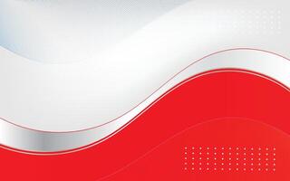 Abstract red and white background with a wavy design vector