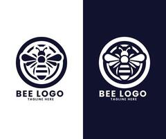 Honey bee vector circle shape unique logo design vector template