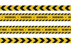 set of under construction warning alert design vector template