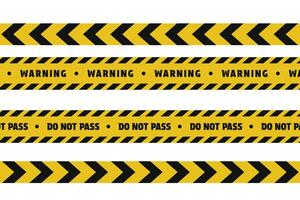 set of under construction warning alert design vector template