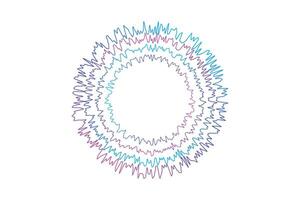 Abstract circle line wave colorful purple and blue gradient background vector template