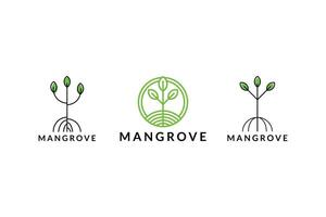 Set of mangrove logo design creative idea vector