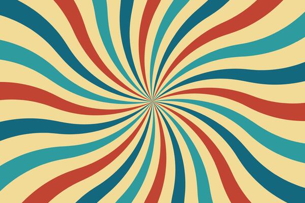 retro background rays vintage poster design vector template