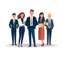 group of business people flat character illustration for web vector